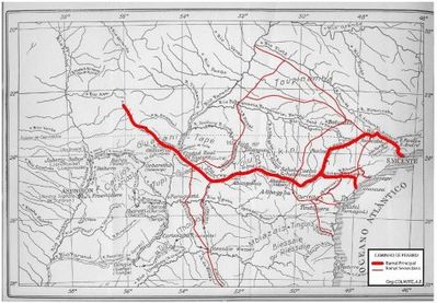 Mapa do Caminho de Peabiru