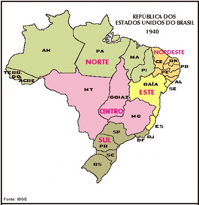 DIVISÃO REGIONAL DO BRASIL/IBGE 