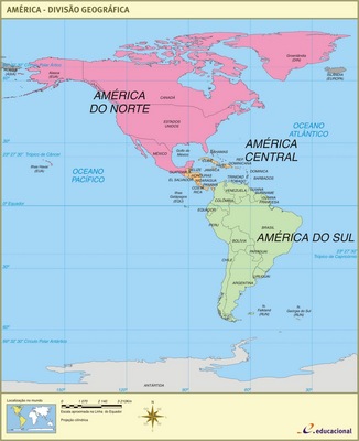 Resultado de imagem para planisferio continente america do norte , central e sul