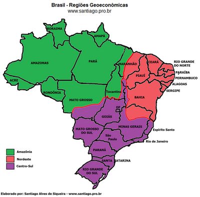 O processo de divisão regional do território brasileiro
