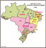 A primeira divisão do território do Brasil em grandes regiões foi proposta em 1913, os "cinco brasis", para ser usada no ensino de Geografia. Os critérios utilizados para fazê-la foram físicos, já que a natureza era considerada duradoura e as atividades humanas, mutáveis. A divisão regional deveria ser baseada em critérios que resistissem por bastante tempo. Tal divisão demonstra uma preocupação muito grande em fortalecer a imagem do Brasil como uma nação, uma vez que a República havia sido proclamada há poucos anos, em 15 de novembro de 1889.</br></br>A divisão em grandes regiões proposta em 1913 influenciou estudos e pesquisas até a década de 1930. Nesse período, surgiram muitas divisões do território do Brasil, cada uma usando um critério diferente. Porém, em 1938, foi preciso escolher uma delas para fazer o Anuário Estatístico do Brasil, um documento que contém informações sobre a população, o território e o desenvolvimento da economia que é atualizado todos os anos. Mas, para organizar as informações, era necessário adotar uma divisão regional para o país. Então, a divisão usada pelo Ministério da Agricultura foi a escolhida.</br></br>Maranhão e Piauí foram incluídos na região Norte, junto com o território do Acre e os estados do Amazonas e do Pará. No Nordeste, ficavam Ceará, Rio Grande do Norte, Paraíba, Pernambuco e Alagoas. Não existia a região Sudeste, mas, sim, uma região chamada Este, onde se localizavam os estados de Sergipe, Bahia e Espírito Santo. Na região Sul, estavam o Rio de Janeiro -- que, na época, era a capital do país -- e São Paulo. Além deles, ficavam na região Sul os estados do Paraná, Santa Catarina e Rio Grande do Sul. A região Centro-Oeste não existia, mas, sim, a região chamada Centro, onde estavam Mato Grosso, Goiás e Minas Gerais. Como a divisão proposta em 1913, esta organização do território brasileiro não era oficial.</br></br>Palavras-chave: Regionalização. Regiões. Brasil. Norte. Nordeste. Este. Centro. Sul. IBGE. Administração. Desenvolvimento. Políticas Públicas.