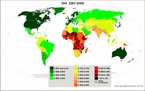 O ndice de Desenvolvimento Humano (IDH)  uma medida comparativa de riqueza, alfabetizao, educao, esperana mdia de vida, natalidade e outros fatores.  uma maneira padronizada de avaliao e medida do bem-estar de uma populao, especialmente o bem-estar infantil. O ndice foi desenvolvido em 1990 pelo economista paquistans Mahbub ul Haq, e vem sendo usado desde 1993 pelo Programa das Naes Unidas para o Desenvolvimento no seu relatrio anual. </br></br> Palavras-chave: IDH. Mundo. Natalidade. Educao. Esperana de Vida. Populao. Desenvolvimento Econmico. Subdesenvolvimento.