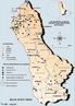 Mapa do Copati, Consrcio para Proteo Ambiental da Bacia do Rio Tibagi, traz a bacia hidrogrfica do rio Tibagi. </br></br> Palavras-chave: Dimenso Socioambiental. Territrio. Lugar. Regio. Mapa. Hidrografia. Copati. Rio Tibagi.