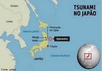 Localizao do epicentro do terremoto no Japo, e as cidades que foram atingidas pelos abalos ssmicos. </br></br> Palavras-chave: Terremoto. Tsunami. Japo. Sendai. Sismos. Maremotos. Tquio. Epicentro. Placas Tectnicas. Abalos Ssmicos. 