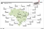 Mapa identificando o total da população brasileira por estado até julho de 2012. </br></br> Palavras-chave: Densidade Demográfica. População. Brasil. Estados. Urbanização. Industrialização. Pobreza. Violência.