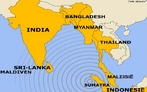 Um tsunami  uma onda ou uma srie delas que ocorrem aps perturbaes abruptas que deslocam verticalmente a coluna de gua. </br></br> Palavras-chave: Tsunami. Mapa. Localizao. Mortes. Destruio. Terremotos. Abalos Ssmicos. Pases.