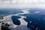 O Rio Araguaia (rio das araras ou papagaio manso, no dialeto Tupi) nasce em Gois, na Serra do Caiap prximo ao Parque Nacional das Emas, situada na divisa dos estados de Gois e Mato Grosso, prximo  cidade de Mineiros. Pertence  bacia amaznica e, ao longo de mais de 2.000 km de curso, marca a divisa dos estados de Mato Grosso e Gois, Mato Grosso e Tocantins e, ainda, Par e Tocantins, desaguando no Rio Tocantins, na trplice divisa de Tocantins, Par e Maranho. </br></br> Palavras-chave: Rio. Rio Araguaia. Bacia Amaznica. Tocantins. Mato Grosso. Gois. Par. Maranho. Bacia Hidrogrfica. Hidrografia. 