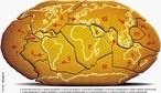 Mapa múndi mostrando as placas tectônicas que existem e o sentido em que tendem a se movimentar. São elas 1- Placa do Pacífico, 2- Placa de Cocos, 3- Placa de Nazca, 4- Placa das Caraíbas, 5- Placa Sul - Americana, 6- Placa Norte - Americana, 7- Placa Africana, 8- Placa Arábica, 9- Placa Indo - Australiana, 10- Antártica, 11- Placa Filipina e 12- Placa Eurasiana. </br></br> Palavras-chave: Placas Tectônicas. Terremotos. Abalos Sísmicos. Falhas Geológicas. Vulcanismo. Tectônica de Placas. 