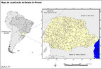 O estado do Paran est localizado entre 2230'58" e 2643'00" de latitude Sul e 4805'37" e 5437'08" de longitude Oeste, encontra-se no Planalto Meridional e na Regio Sul do Brasil, na transio entre os climas tropical e subtropical. Cerca de 25% do seu territrio fica na Zona Equatorial (ao norte do Trpico de Capricrnio) e 75% na Zona Temperada do Sul.</br></br>Sua localizao demonstra ser uma rea de contatos e transio em termos fsicos e naturais, com diversas ocorrncias de clima, solo e cobertura vegetal, bem como  uma variada geologia e formas de relevo.</br></br>Palavras-chave: Estado. Paran. Localizao. Latitude. Longitude.