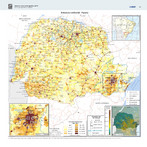 Distribuio da Populao no Estado do Paran de acordo com o Censo de 2010.  </br></br>  Palavras-chave: Populao. Urbanizao. Crescimento Econmico. Cidades. Industrializao. Poltica. Economia. Municpios. Densidade demogrfica. Censo demogrfico.