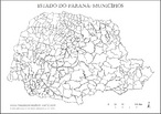 Mapa mudo do Paran, com os limites territoriais entre os municpios.</br></br> Palavras-chave: Mapa do Paran Mudo. Diviso Poltica. Dimenso Socioambiental. Lugar. Territrio. Regio. Dimenso Econmica do Espao Geogrfico. Paisagem.  