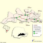 No estado do Paran h concessionrias de pedgio como: Caminhos do Paran - 4 praas de pedgio, Econorte - 3 praas de pedgio, Ecovia - Curitiba-Paranagu - 1 praa de pedgio, Rodonorte - 7 praas de pedgio, Rodovia das Cataratas - 5 praas de pedgio, Viapar - 6 praas. O pedgio  um direito de passagem pago mediante taxa ao poder pblico ou a uma concessionria delegada para ressarcir custos de construo e manuteno de uma via de transporte. </br></br> Palavras-chave: Dimenso Poltica do Espao Geogrfico. Territrio. Lugar. Pas. Pedgio. Mapa. Concessionria.