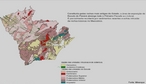 Escudo: rea de exposio de rochas do embasamento cristalino em regies cratnicas, comumente com superfcie convexa, cercada por plataformas cobertas por sequncias sedimentares. reas pr-paleozicas continentais, ao redor das quais se depositam rochas sedimentares mais novas. Comportam-se como massas rgidas que no sofrem dobramentos orogenticos posteriores. No so restos da primitiva crosta terrestre mas sim originados por processos orogenticos antiqussimos. Existe correspondncia entre escudo e crton continental. </br></br> Palavras-chave: Dimenso Socioambiental. Regio. Territrio. Economia. Calcrio. Eras Geolgicas. Minerais.